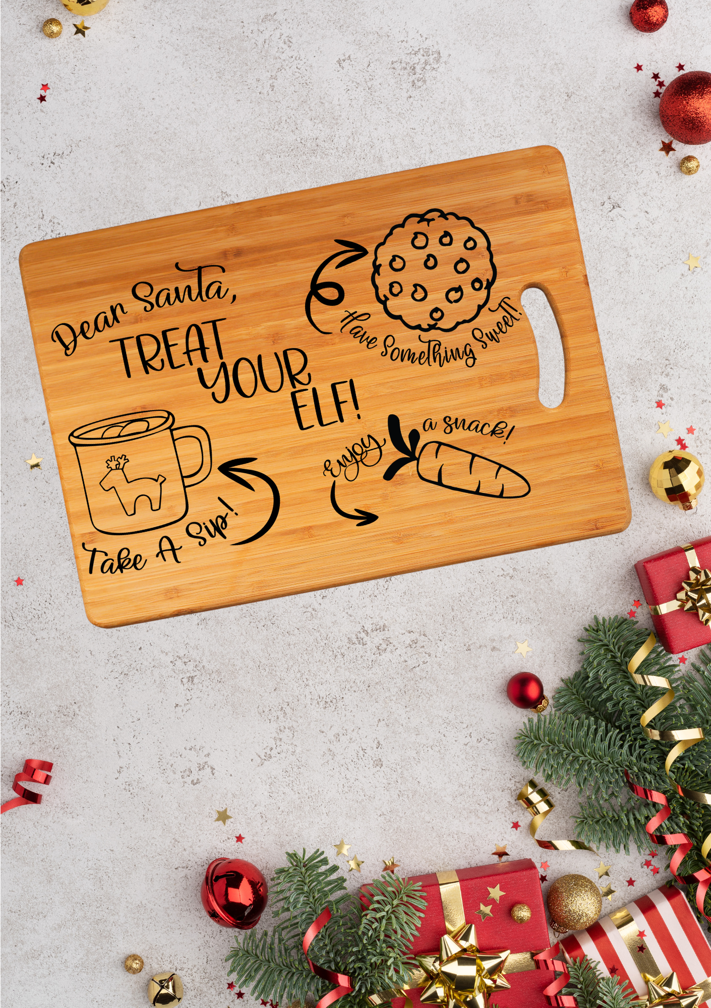 Personalised Santa Snack Board