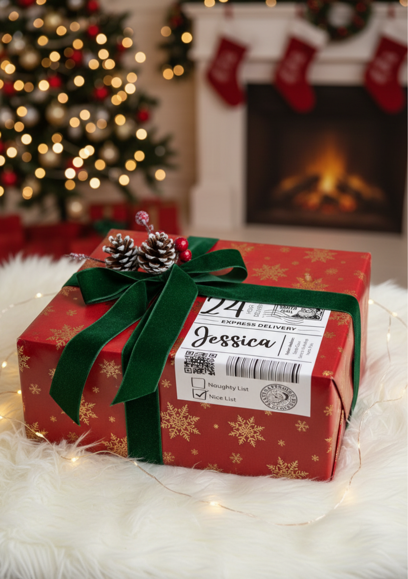 Christmas Postage Labels Pack of 10