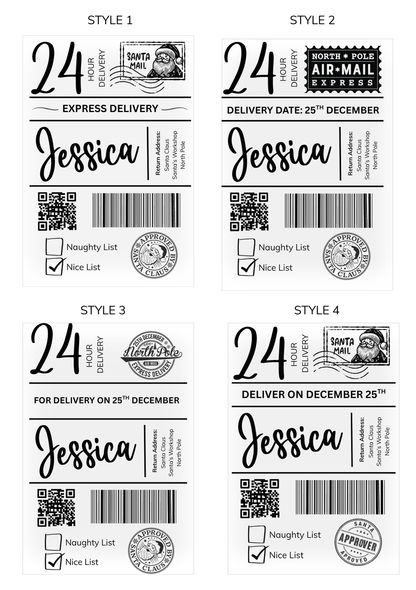 Christmas Postage Labels Pack of 10